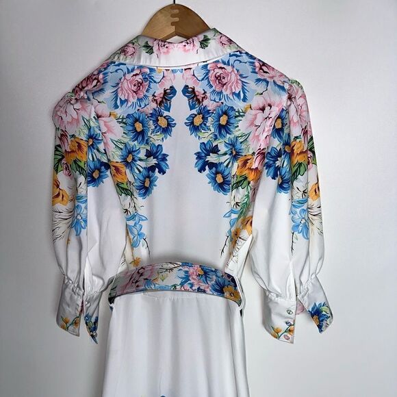 White Floral Maxi Dress - Picture 11 of 16